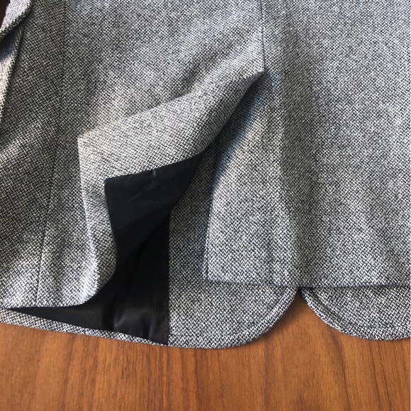 United Colours of Benetton Gray Wool Blend Blazer with Corduroy Collar ✨ Size 42 - Picture 13 of 16